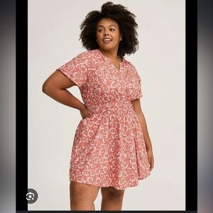 Torrid Pink Floral Mini Dress